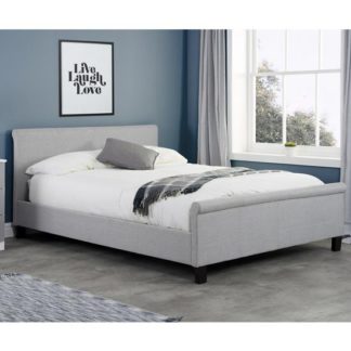 An Image of Stratus Fabric Double Bed In Grey