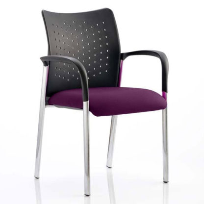 2a72c00bd9643511a04f23c4ebc383b0dfbe20fcab892959a3384f9328b75610.jpg An Image of Academy Office Visitor Chair In Tansy Purple With Arms
