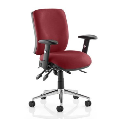 2ababab2a4fda825848715be045be3732fff08638f3fd1c02cc741225786a303.jpg An Image of Chiro Medium Back Office Chair In Ginseng Chilli With Arms