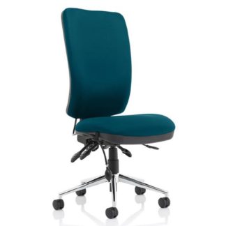 An Image of Chiro High Back Office Chair In Maringa Teal No Arms