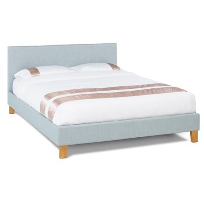 An Image of Sophia Ice Fabric Upholstered King Size Bed