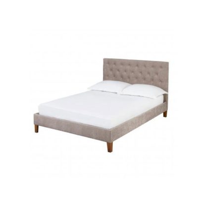 An Image of Derry Mink Finish Chenille Style Fabric King Size Bed