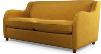 An Image of Custom MADE Helena Sofabed with Memory Foam Mattress, Plush Turmeric Velvet