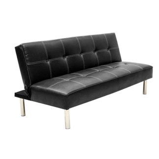 An Image of Venus PVC Sofa Bed In Black