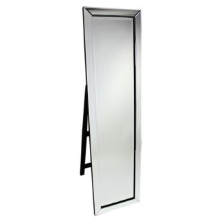 An Image of Bevelled Clear Corner Cut Frame Freestanding Mirror