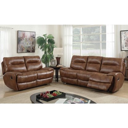 An Image of Orionis Recliner 2 Seater And 3 Seater Sofa Suite In Brown