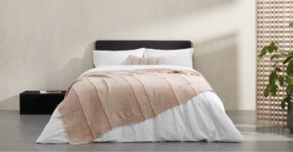 An Image of Tallis Organic Cotton Bed Throw 150 x 200cm, Terracotta