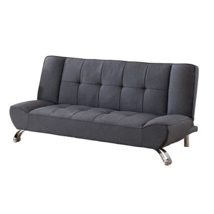 An Image of Telford Sofa Bed In Dark Grey Linen Style Fabric