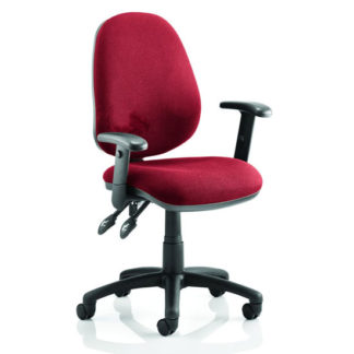 An Image of Luna II Office Chair In Bergamot Cherry With Arms