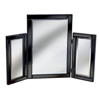 An Image of Bevelle Black Dressing Table Mirror