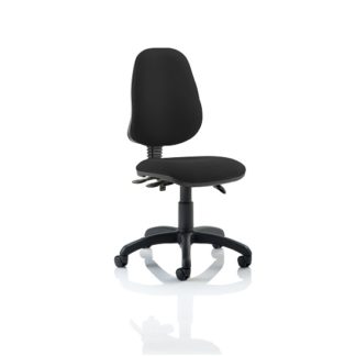 An Image of Redmon Fabric Office Chair In Black Without Arms