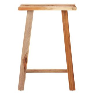 An Image of Formosa Teak Wood Stool In Brown