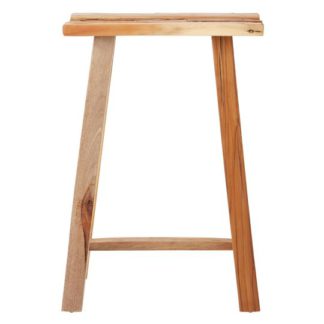 An Image of Formosa Teak Wood Stool In Brown