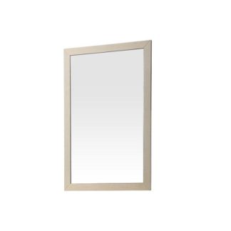 An Image of Canaria Bedroom Wall Mirror In Cream Walnut High Gloss