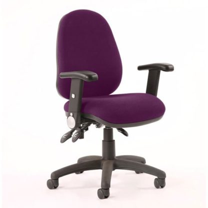 An Image of Luna II Office Chair In Tansy Purple With Folding Arms