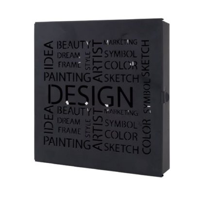 3833b956eccebfe8a70ca61389f78ec07fa5199e1df42edcef33b77373499ed6.jpg An Image of Pop Black Finish Metal Key Box