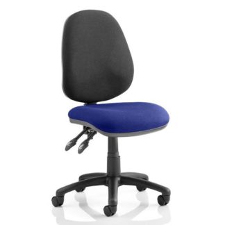 An Image of Luna II Black Back Office Chair In Stevia Blue
