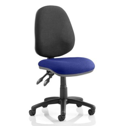 An Image of Luna II Black Back Office Chair In Stevia Blue