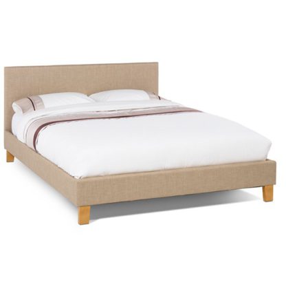 An Image of Sophia Wholemeal Fabric Upholstered Double Bed