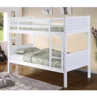 An Image of Castleton Wooden Bunk Bed In White