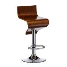 An Image of Diablo Wooden Bar Stool In Walnut With Gaslift Action