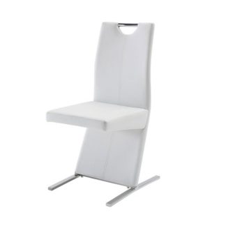An Image of Image Dining Chair In Faux Leather White