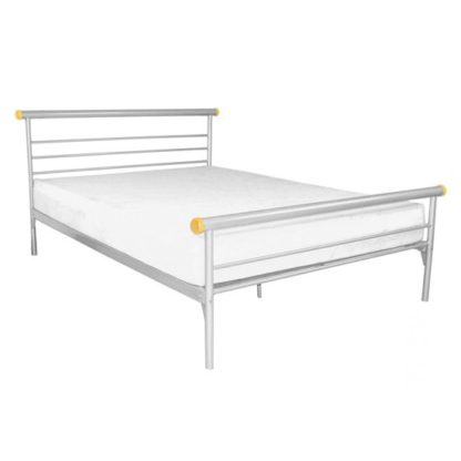 3aed97b2b861c625720642ecde7821579ca7c1bb837af28d44dae7b0f200ac2d.jpg An Image of Celine Metal King Size Bed In Silver