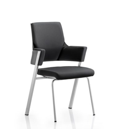 An Image of Cooper Visitor Office Chair In Black Fabric