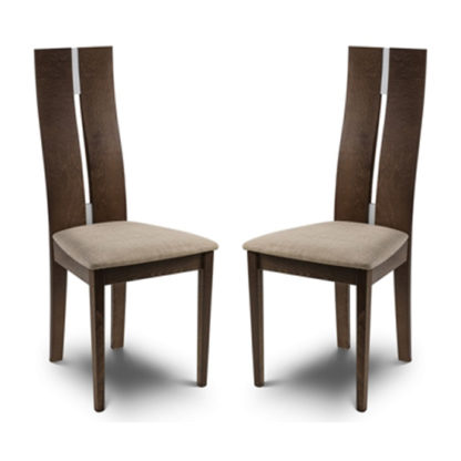 An Image of Cayman Solid Beech Dining Chair In Pair