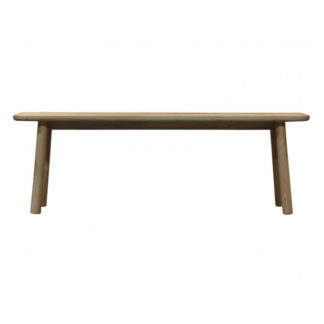 An Image of Kingham Wooden Dining Bench In Oak