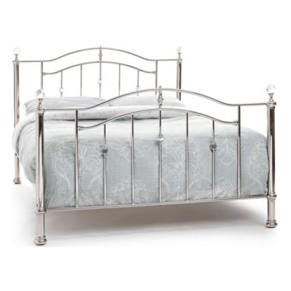 An Image of Ashley Metal Super King Size Bed In Nickel