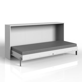 An Image of Juist Wooden Horizontal Foldaway Single Bed In White