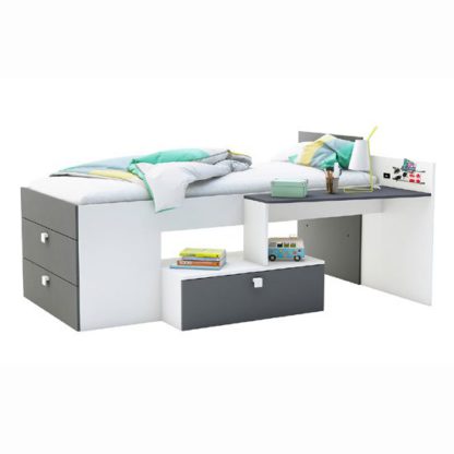 3f515a30d3d5c38a5f04b0a2c79e3d0e808c8d1fc8d2993aa2b1da21a77d68cc.jpg An Image of Kimberley Children Bed In Pearl White And Graphite Grey