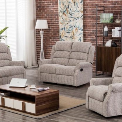 3f898e8497e9ab90c8a9ceb2075fbca5245216507e968d9b71f76931869e571e.jpg An Image of Curtis Fabric Recliner 2 Seater Sofa In Natural