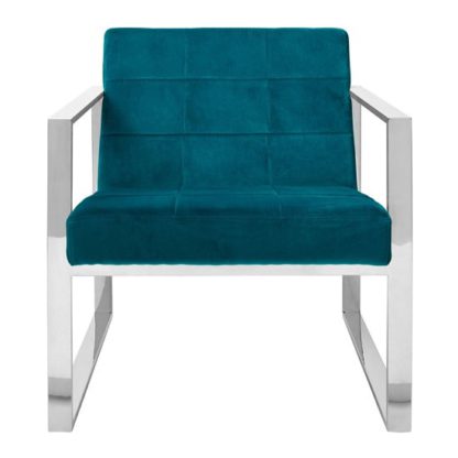 An Image of Sceptrum Velvet Cocktail Chair In Teal