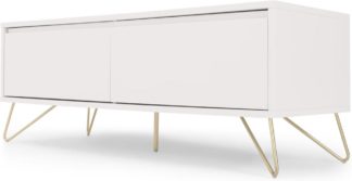 An Image of Elona Media Unit, Ivory White & Brass