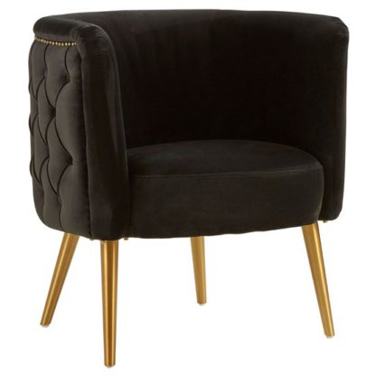 An Image of Intercrus Fabric Tub Chair In Black