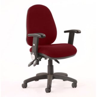 An Image of Luna II Office Chair In Ginseng Chilli With Folding Arms