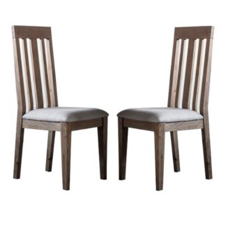 An Image of Cookham Wooden Oak Dining Chair In Pair