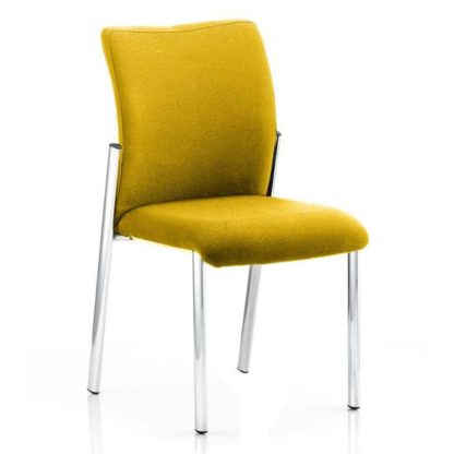 An Image of Academy Fabric Back Visitor Chair In Senna Yellow No Arms