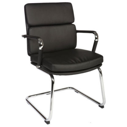An Image of Deco Visitor Retro Eames Style Black Chair