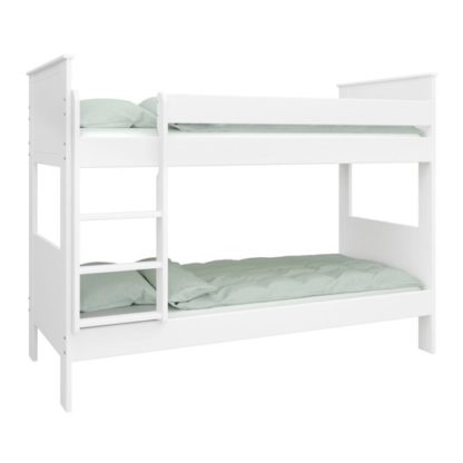 An Image of Alba Wooden Children Bunk Bed In White
