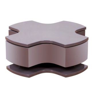 An Image of Optima Taupe High Gloss Motion Coffee Table