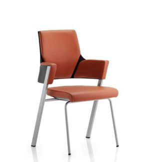An Image of Cooper Visitor Office Chair In Tan Bonded Leather