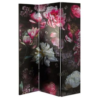An Image of Tylor Canvas Room Divider Screen In Floral Design