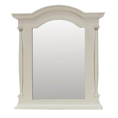 An Image of Alonzo Wooden Dressing Table Mirror In Antique White