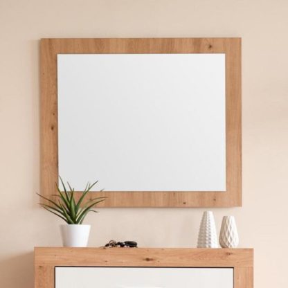 An Image of Serpens Bedroom Mirror With Artisan Oak Frame