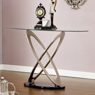 An Image of Sphere Glass Console Table