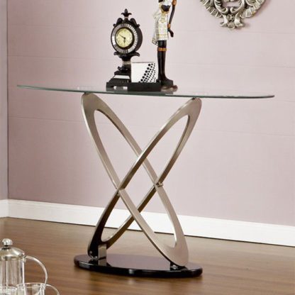 4a5f1e1ed32616eedba913d9abe40bf1fb6972e202cba1a719fdce6def35c2ba.jpg An Image of Sphere Glass Console Table