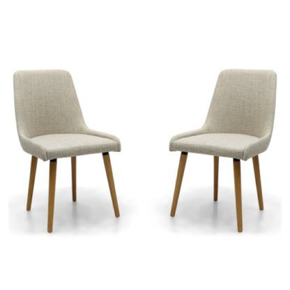 4ba975c4eabc100c5dc8376c12d172903d4111020b8751113fae261382cf2e08.jpg An Image of Capri Flax Effect Natural Dining Chairs In Pair